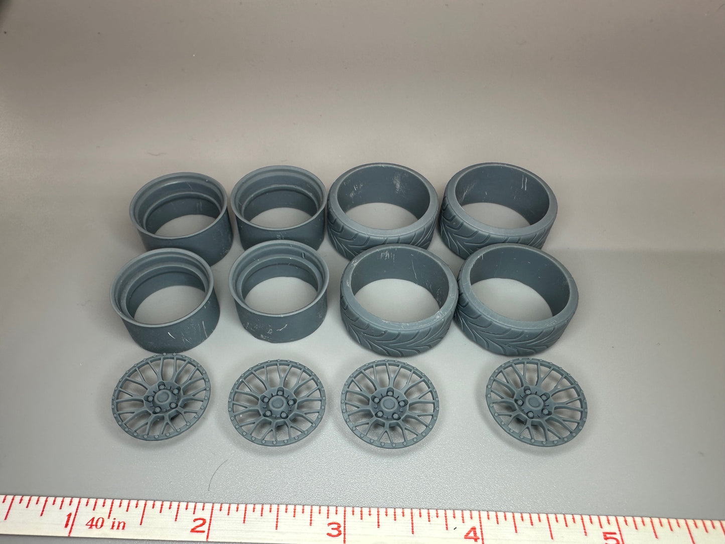 1:24 Scale SSR MS1 Style Wheels and Tires Resin