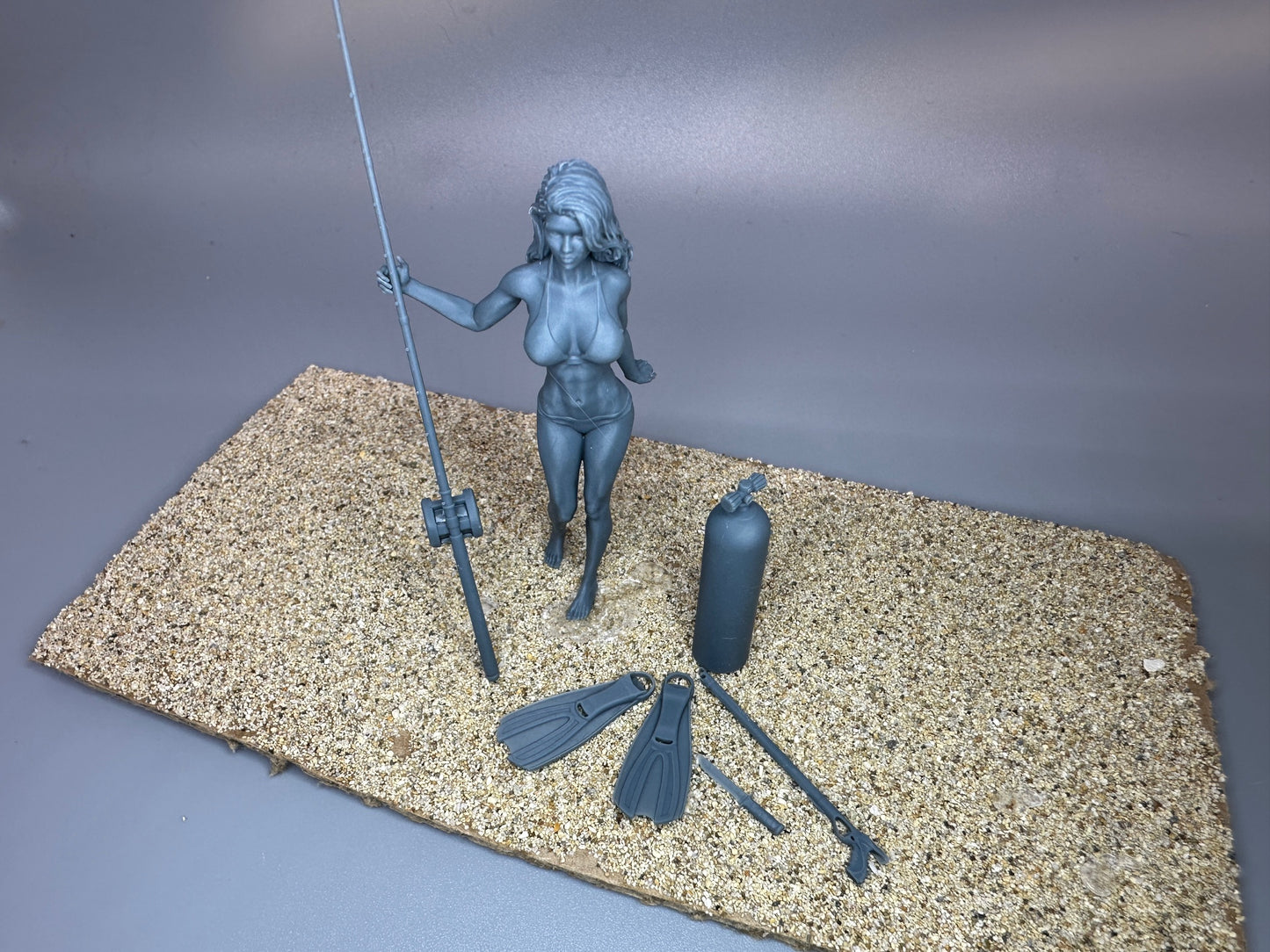 1:24 Scale Sexy Scuba/Fishing Girl Resin Figures Unpainted Kit
