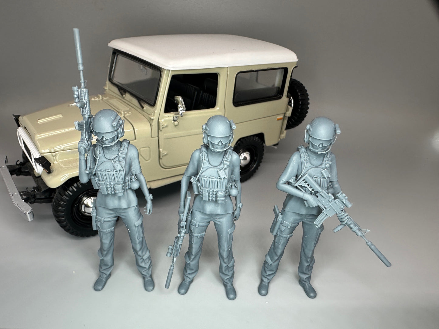 1:24 Scale Delta Force/Spec Ops Military Girls Resin Figures Set of 3
