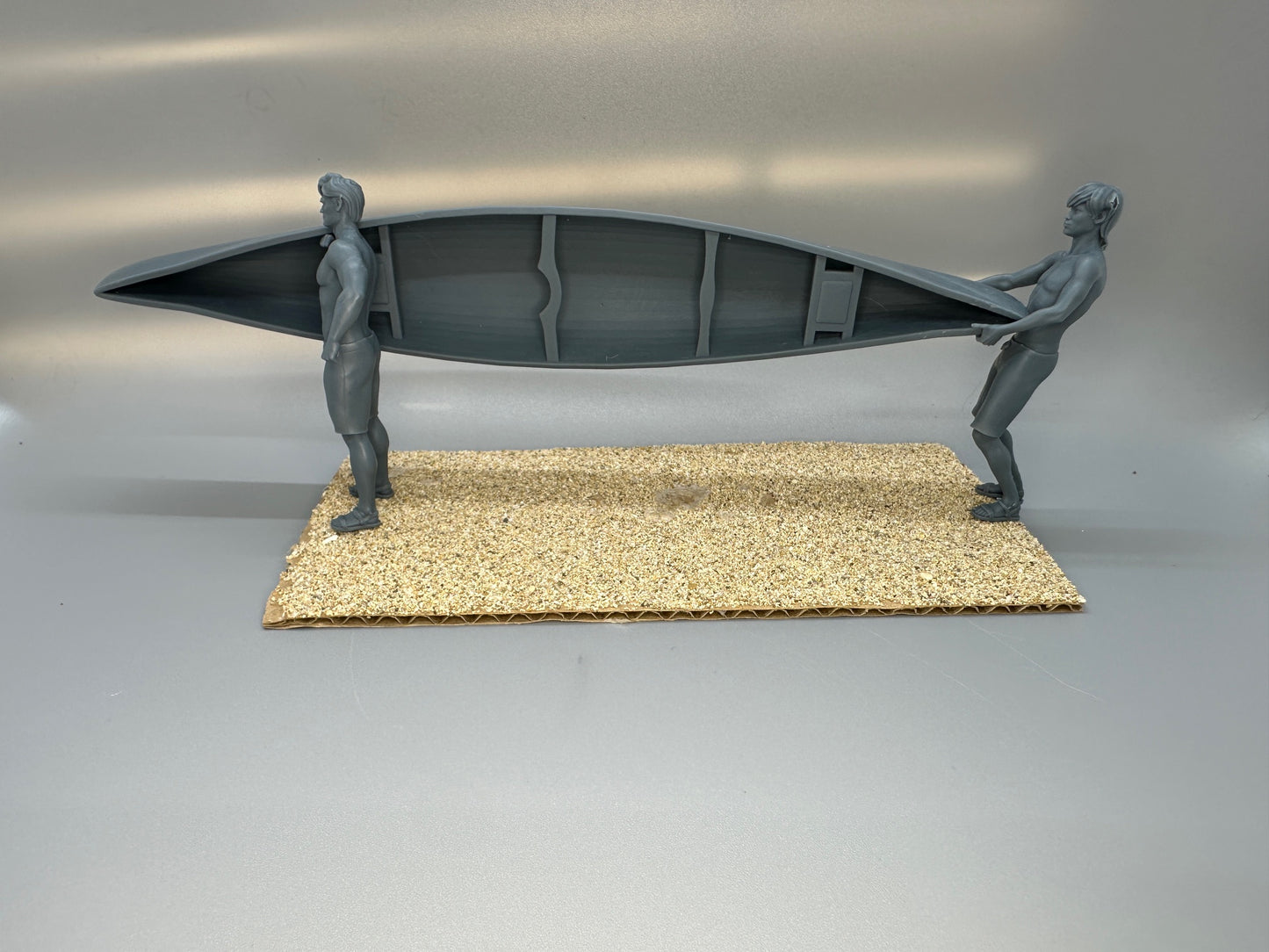 1:24 Scale Guys Going Fishing with Kayak Resin Figures Unpainted Kit