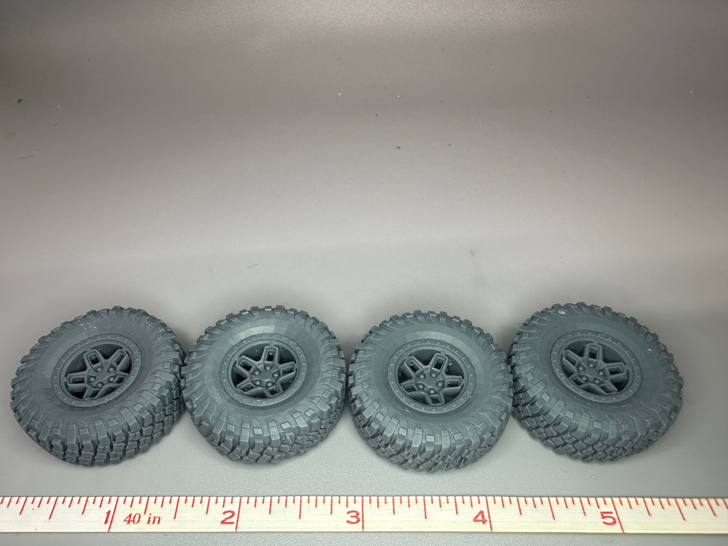 1:24 Scale 4x4 Off Road Wheels and Tires Resin TRD Style