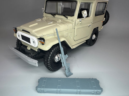 1:24 Scale Resin Rifle with Case