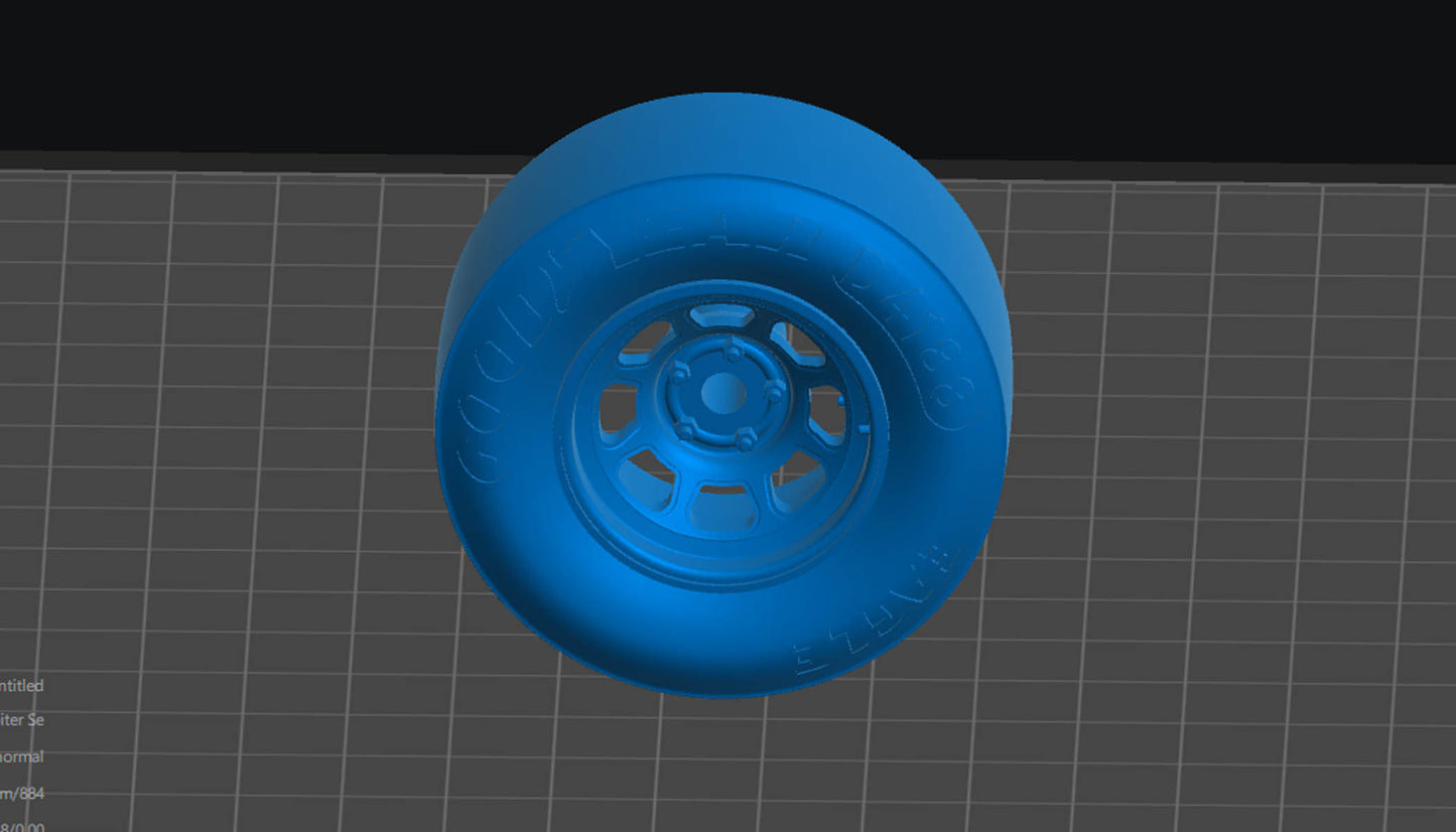 Nascar Racing Wheel and Tire (STL File for Download)