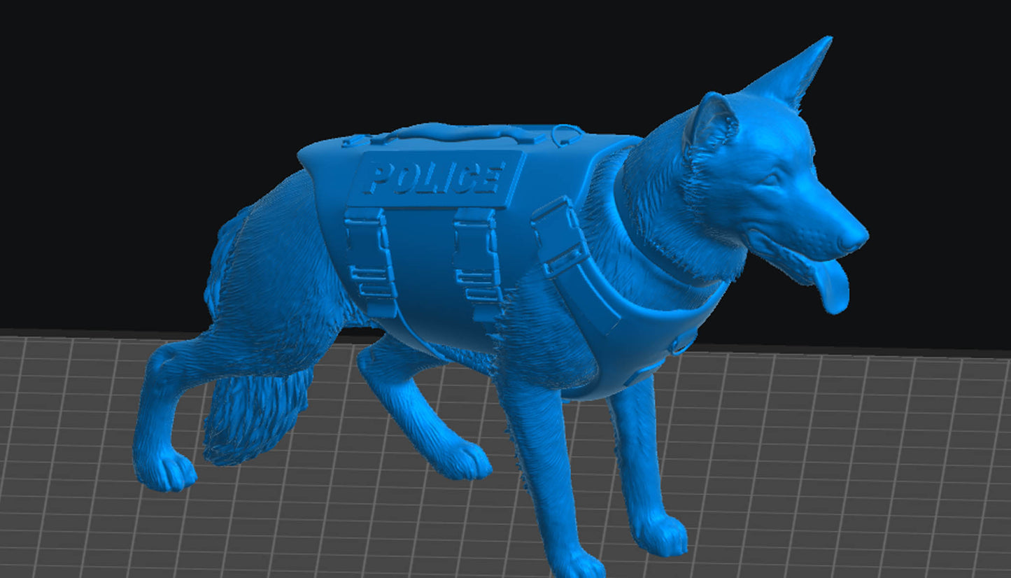 Police Dog K9 (STL File for Download)