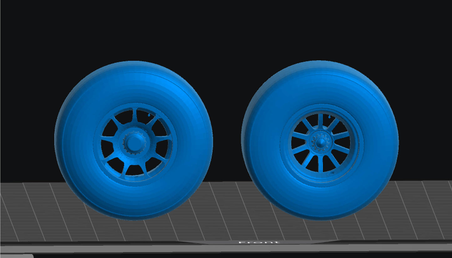 Formula One Racing Wheels and Tires (OBJ File for Download)