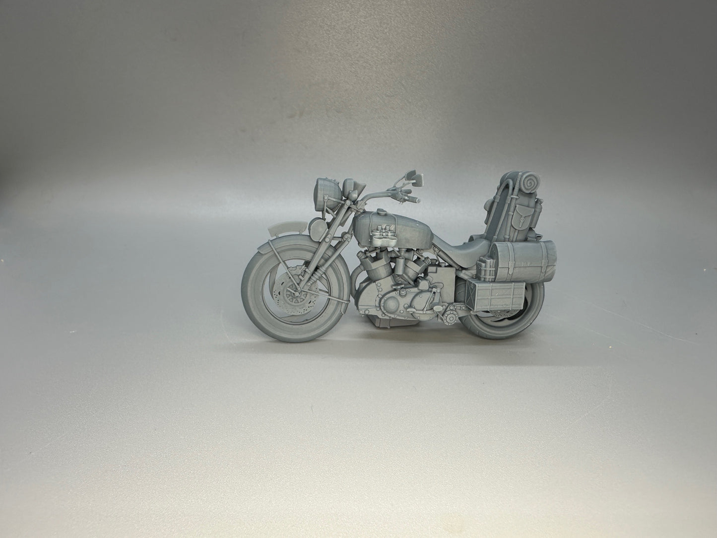 1:24 Scale Harley Davidson Vintage Traveler Motorcycle Unpainted Resin Model