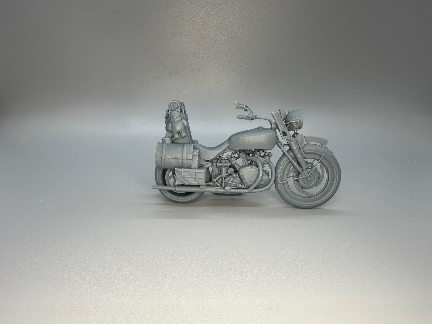 1:24 Scale Harley Davidson Vintage Traveler Motorcycle Unpainted Resin Model