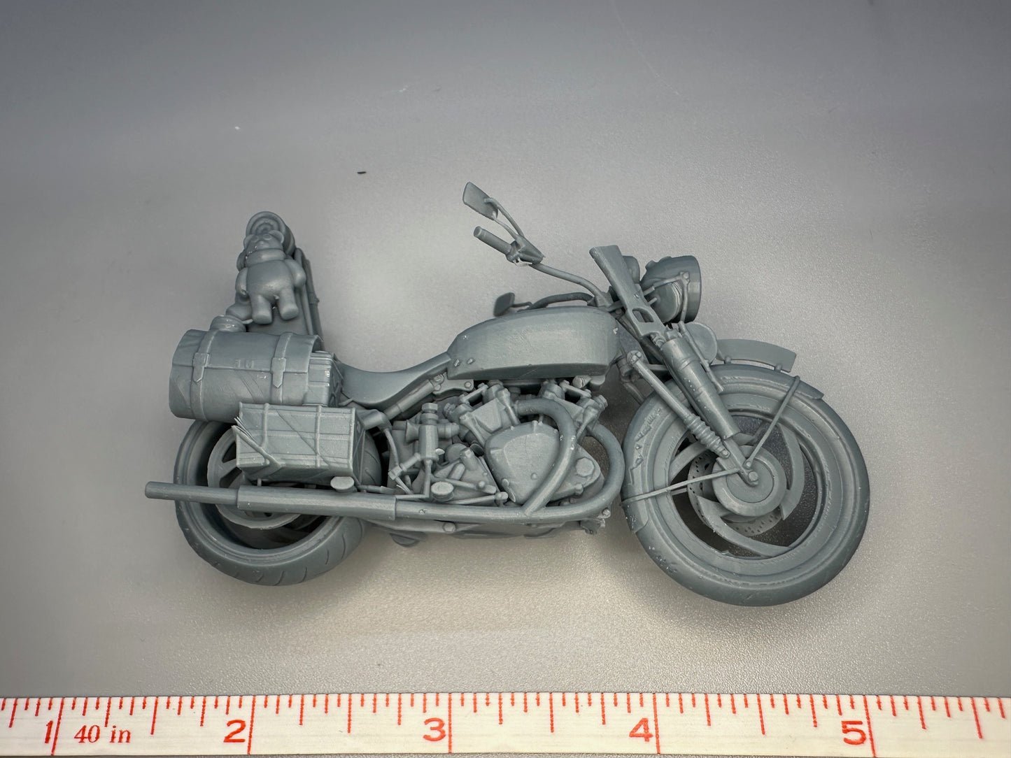 1:24 Scale Harley Davidson Vintage Traveler Motorcycle Unpainted Resin Model