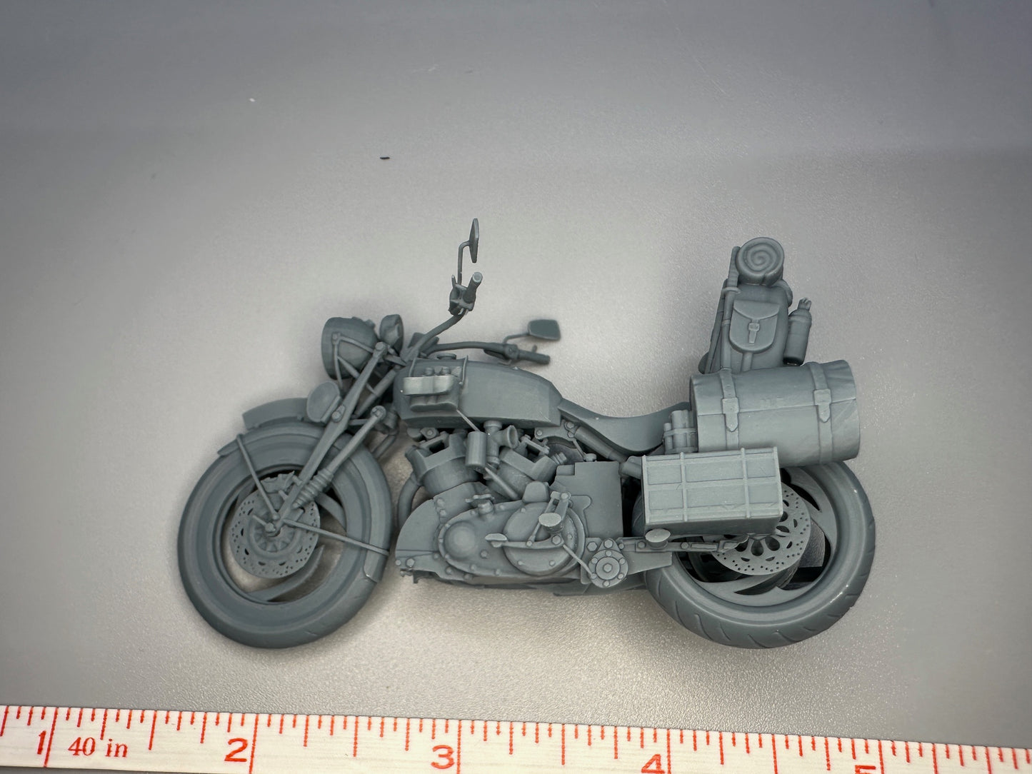 1:24 Scale Harley Davidson Vintage Traveler Motorcycle Unpainted Resin Model