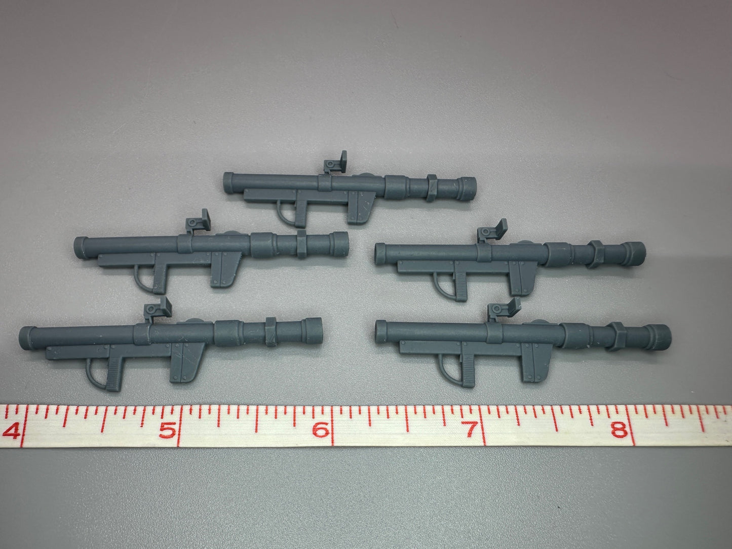 1:24 Scale Resin Lot of 5 Bazooka Rocket Launchers Unpainted