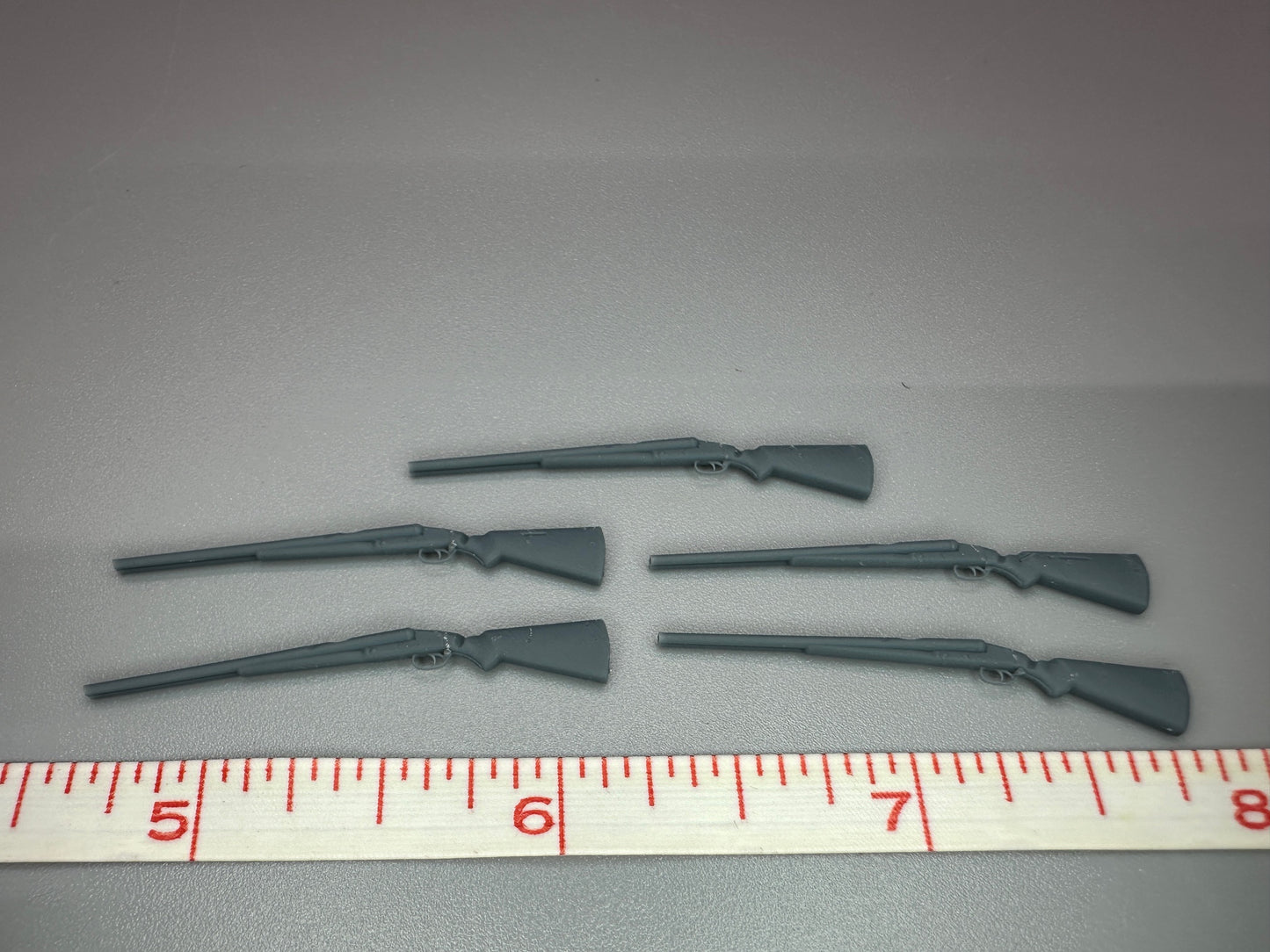 1:24 Scale Resin Lot of 5 Double Barrel Shotguns