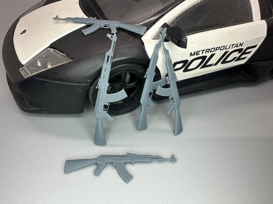 1:24 Scale Resin Lot of 5 AK47s Unpainted