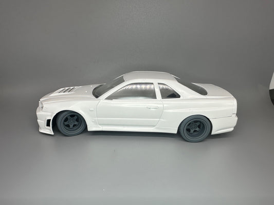 1:24 Scale Work Meister Deep Dish S1 Racing Wheels and Tires Resin