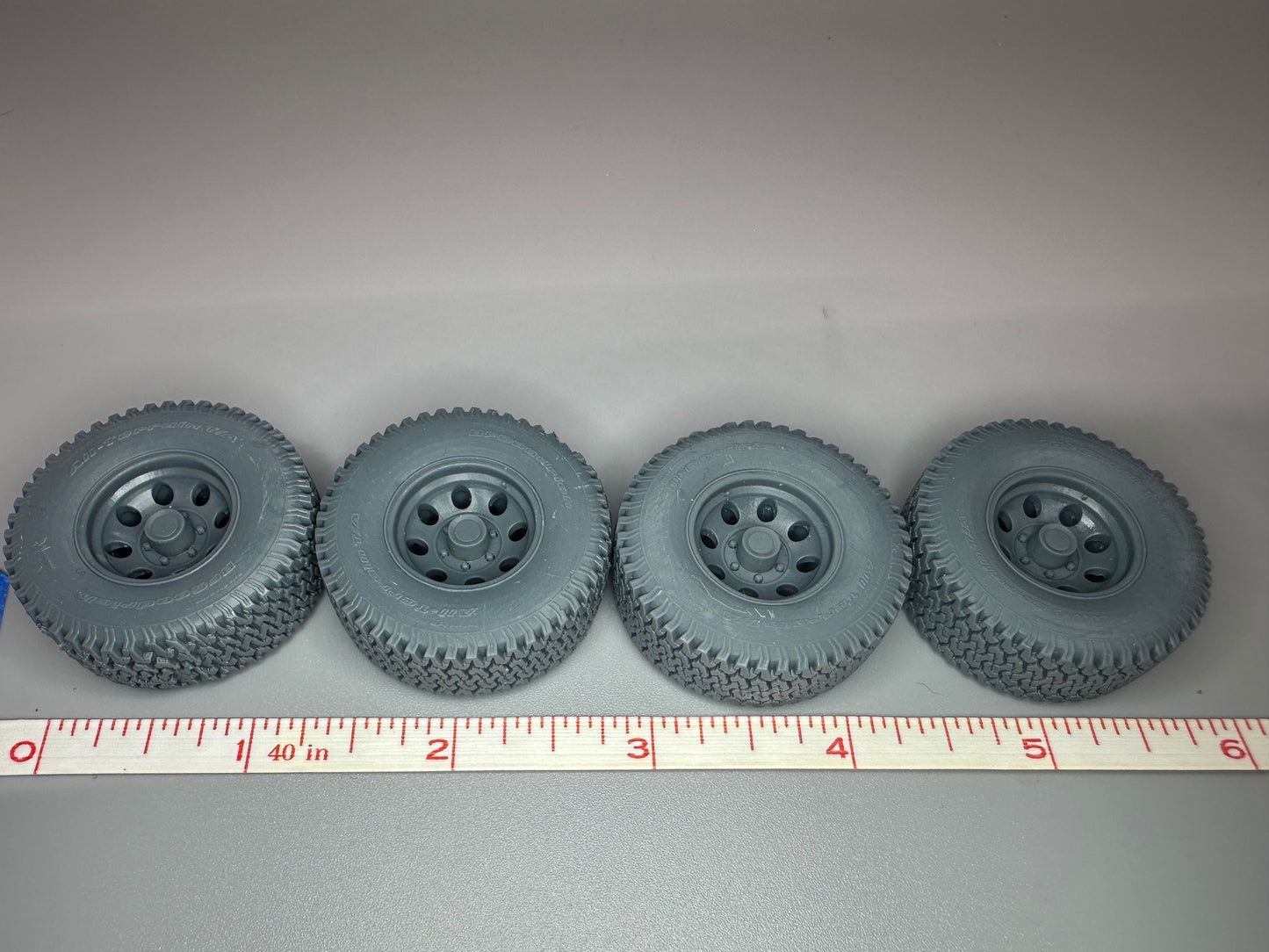 1:24 Scale 4x4 Off Road Wheels and BFG Tires Resin