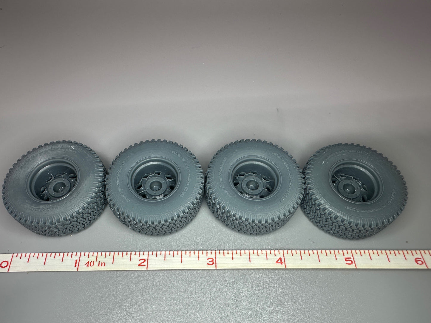 1:24 Scale 4x4 Off Road Wheels and BFG Tires Resin